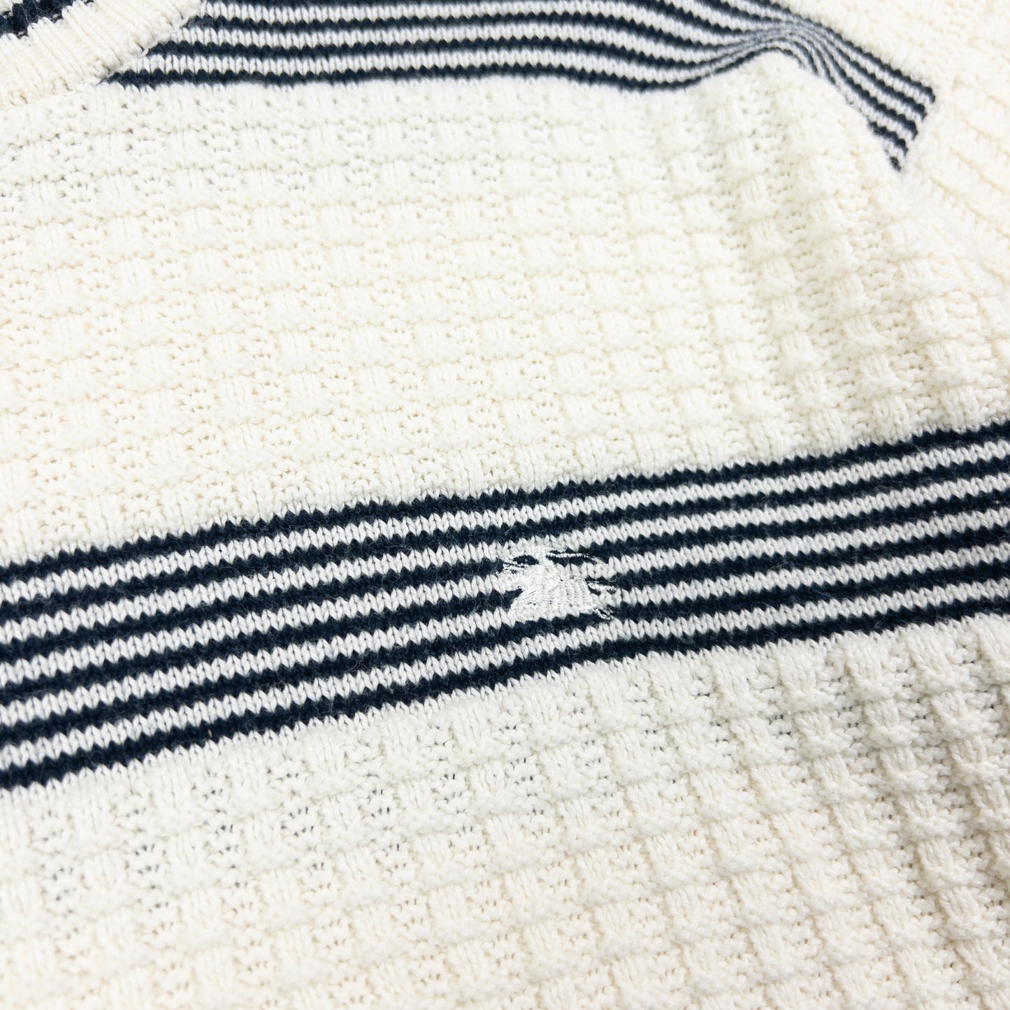 Vintage Burberry Striped Knit Jumper Size M