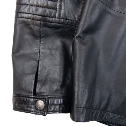 Vintage 2000s Versace Classic Zip Up Leather Jacket Size L