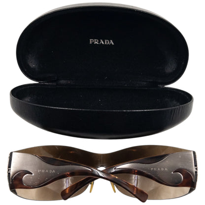 Vintage 2000s Prada Tortoise Shell Swirl Sunglasses