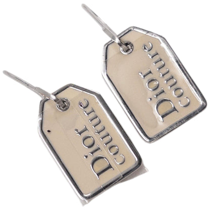 Vintage 2000s Dior By John Galliano Tag Earrings