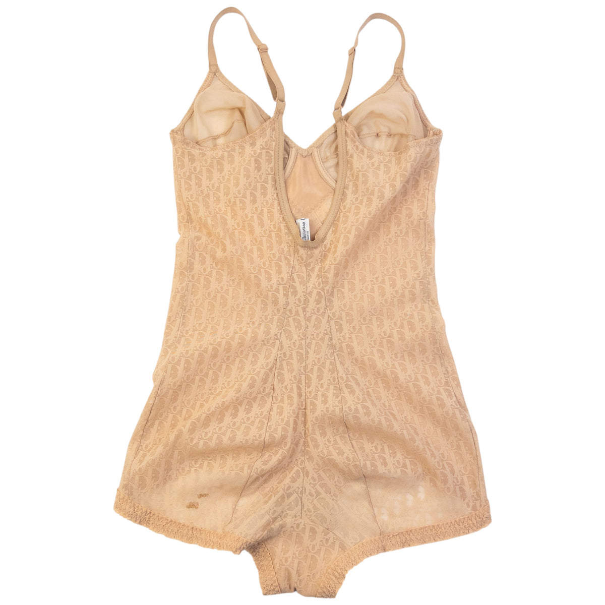 Vintage 90s Dior Lingerie Monogram Lace Bodysuit Womens Size M