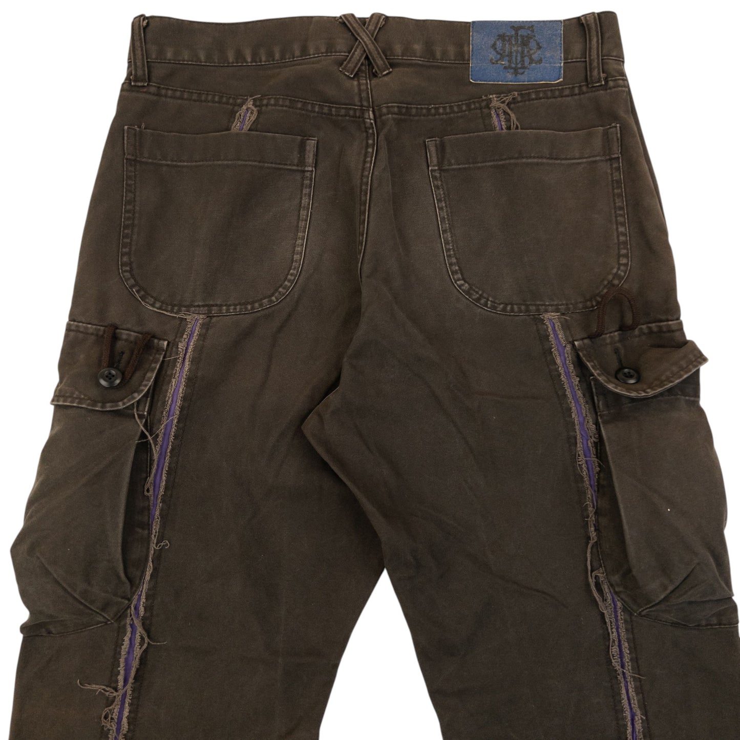 Vintage 2000s PPFM Exposed Seam Cargo Trousers Size W32