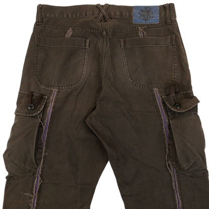 Vintage 2000s PPFM Exposed Seam Cargo Trousers Size W32