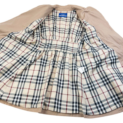 Vintage 2000s Burberry Blue Label Nova Check Lined Trench Jacket Womens Size M