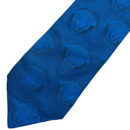 Vintage 90s Gianni Versace Medusa Monogram Silk Tie