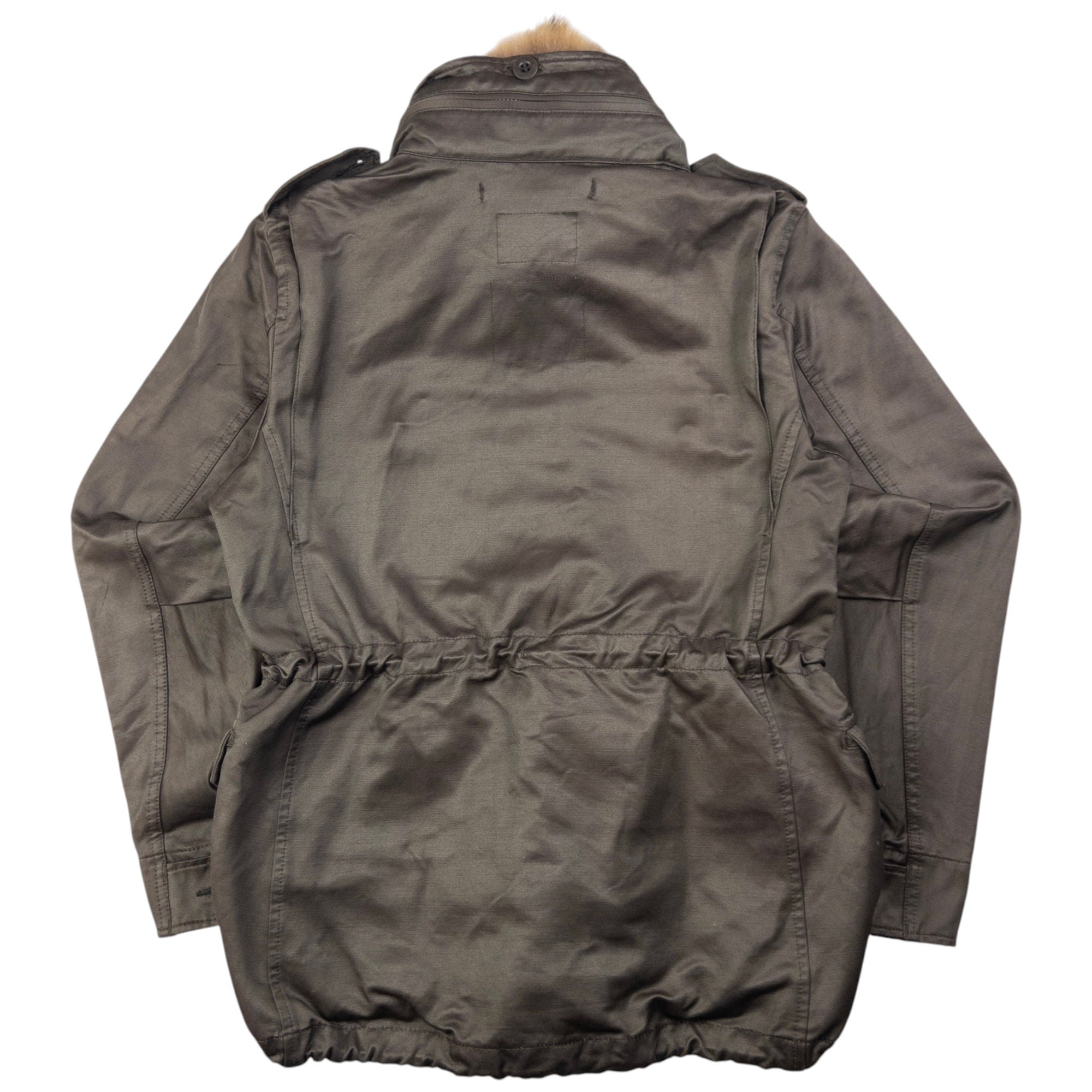 Vintage Cabane De Zucca By Issey Miyake Fur Collar Cargo Jacket Size S