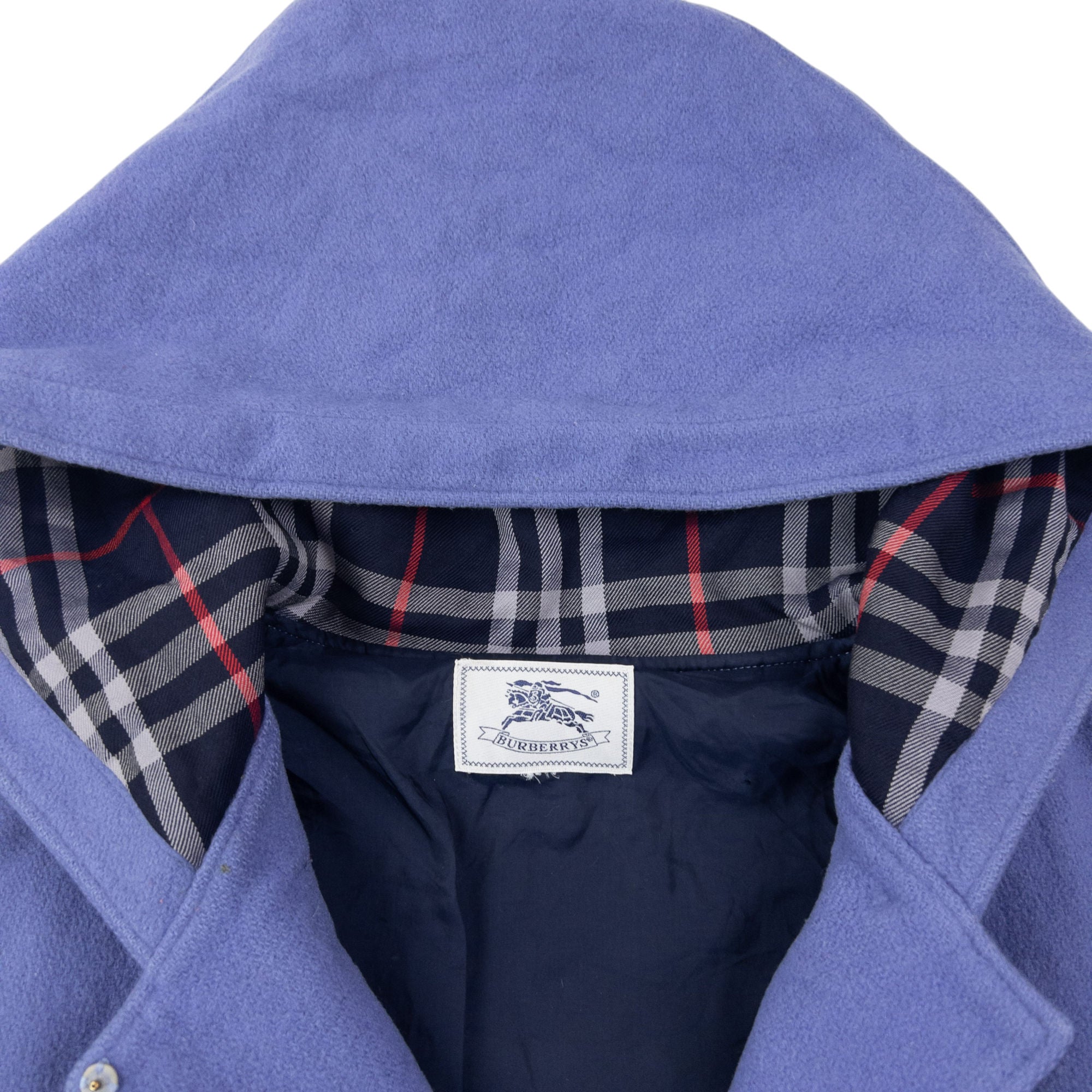 Vintage 80s Burberry Wool Duffle Jacket Womens Size XL