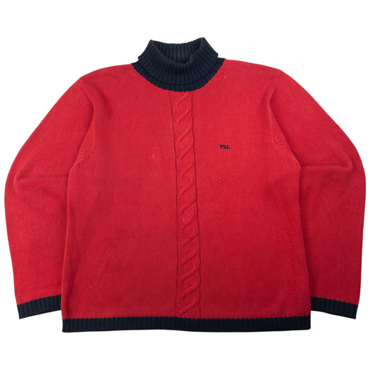 Vintage YSL Yves Saint Laurent Turtleneck Knit Jumper Size L