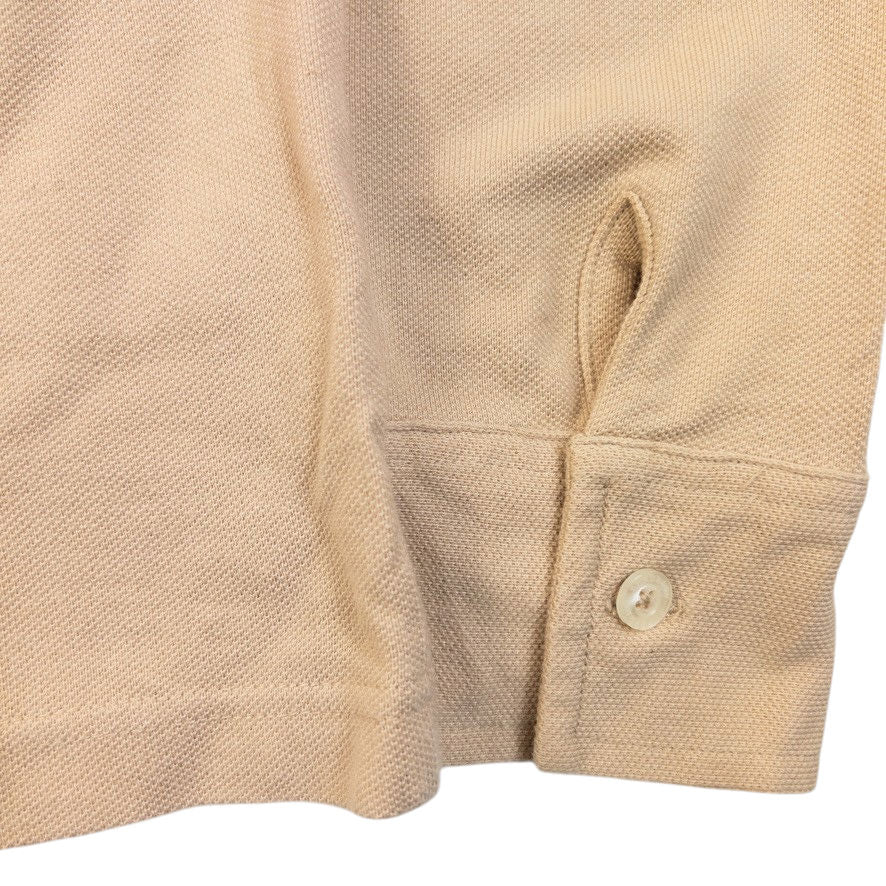 Vintage 2000s Burberry Long Sleeve Polo Shirt in beige (cotton), photo 5