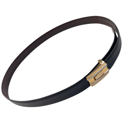 Vintage 90s YSL Yves Saint Laurent Leather Belt in black, photo 4