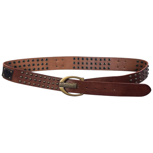 Vintage 2000s Roberto Cavalli Studded Leather Belt Size XL