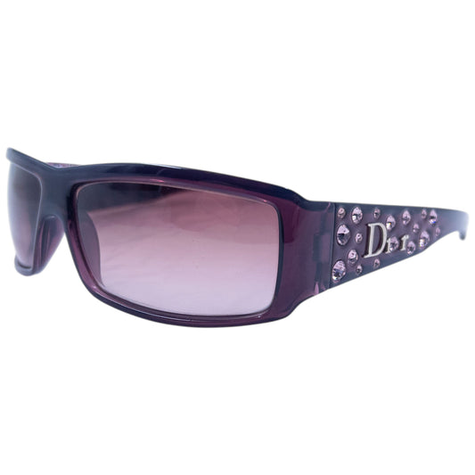 Vintage 2000s Dior By John Galliano Diamanté Jewel Sunglasses