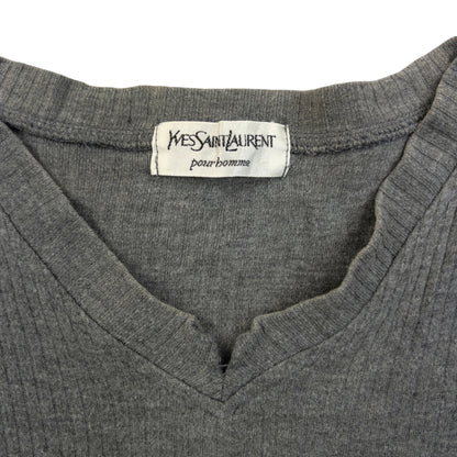 Vintage 2000s YSL Yves Saint Laurent Embroidered T Shirt Size M