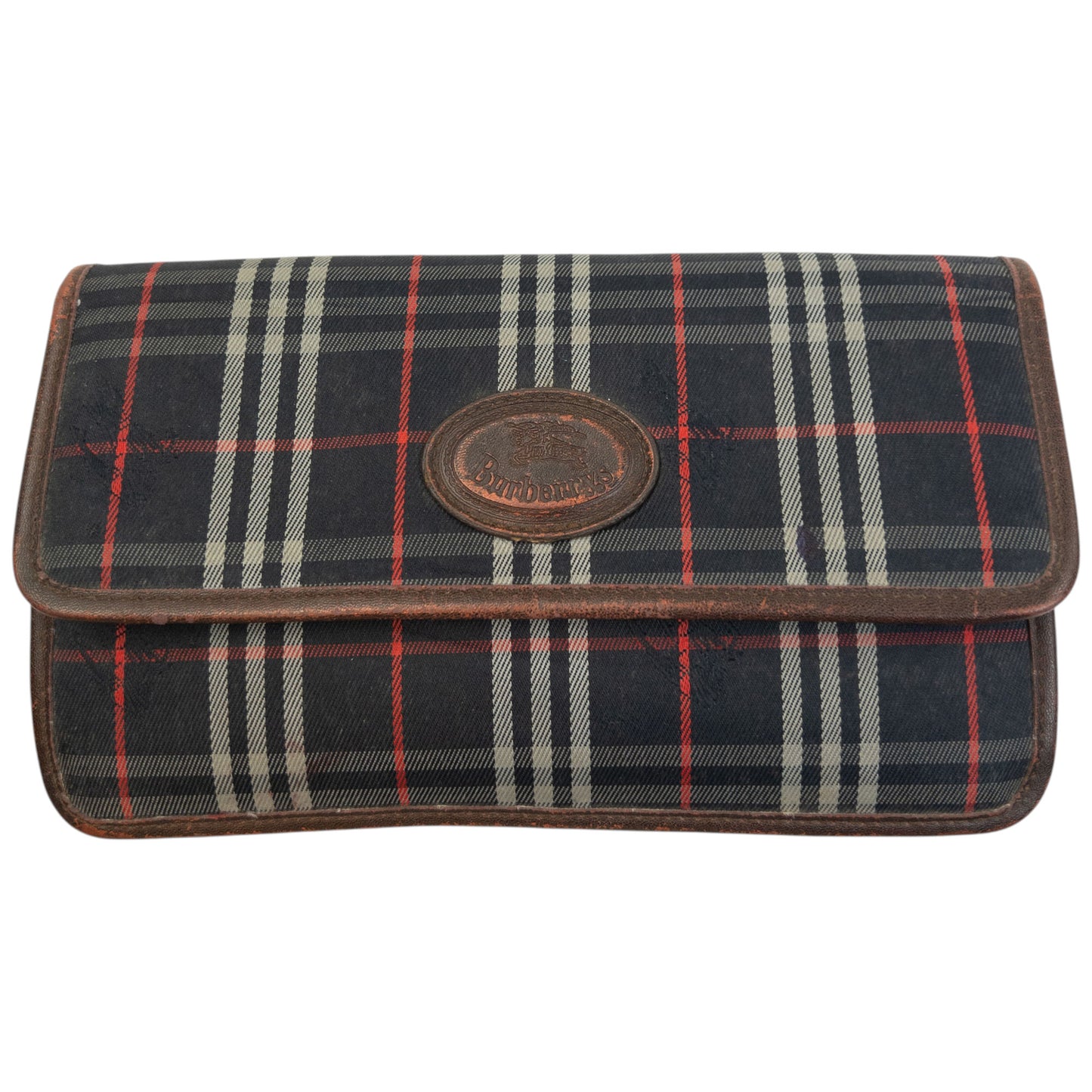 Vintage 90s Burberry Nova Check Clutch Bag