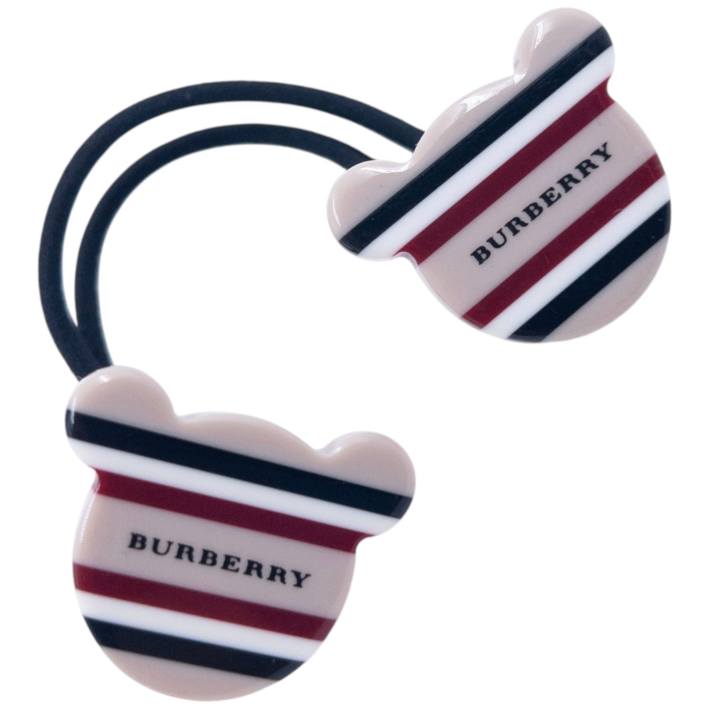 Vintage 2000s Burberry Nova Stripe Bear Hair Ties
