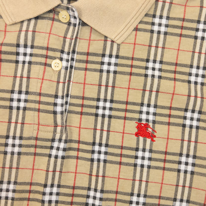 Vintage 90s Burberry Nova Check Polo Shirt Womens Size M