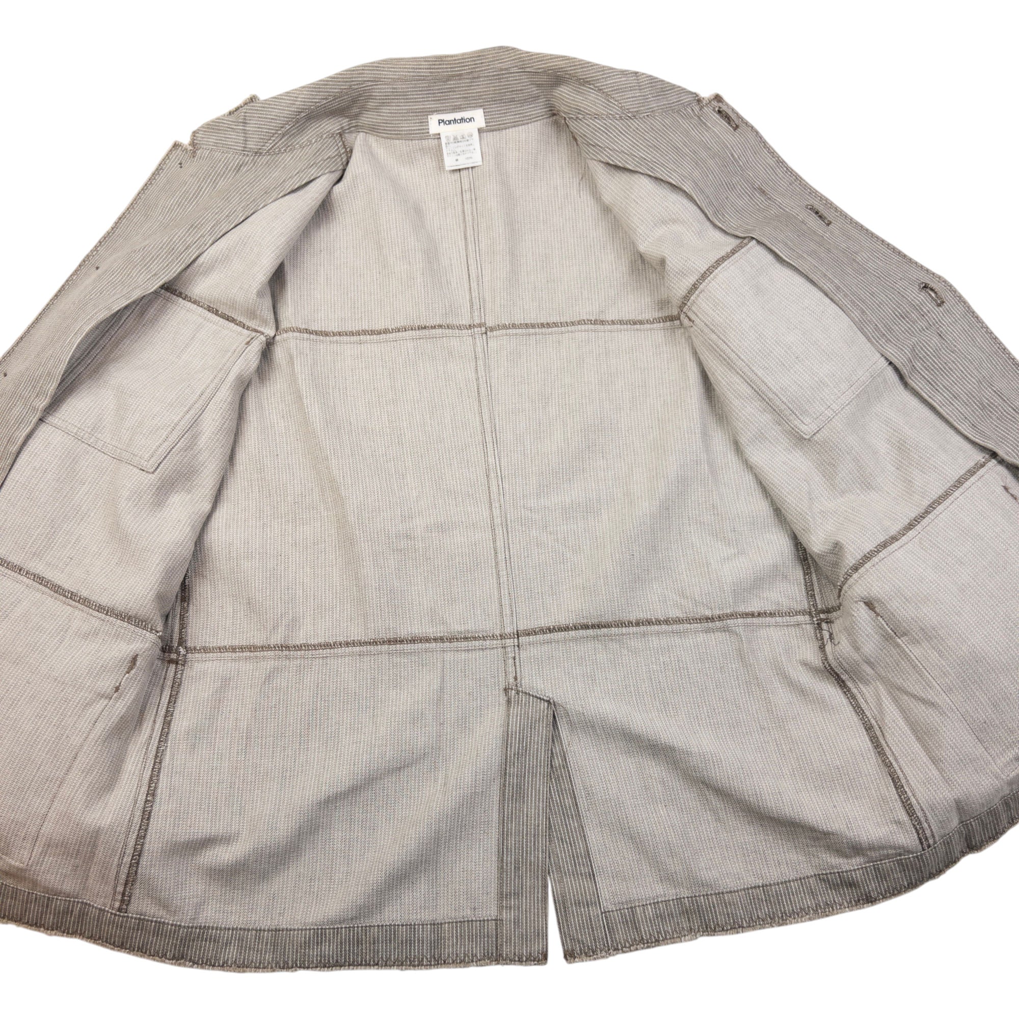 Vintage Plantation By Issey Miyake Striped Jacket Size S