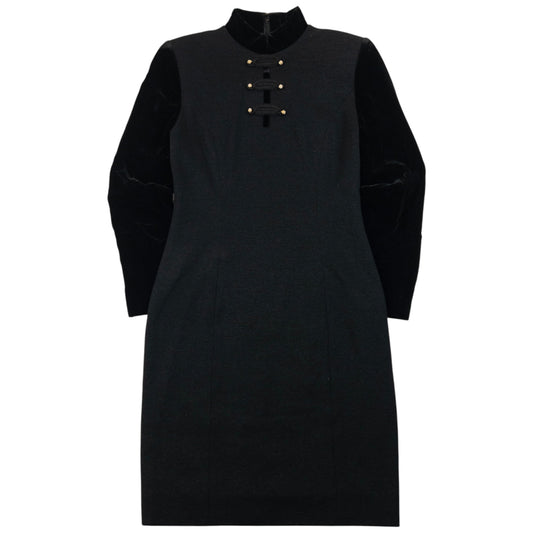 Vintage 90s Dior Velvet Long Sleeved Dress Womens Size M