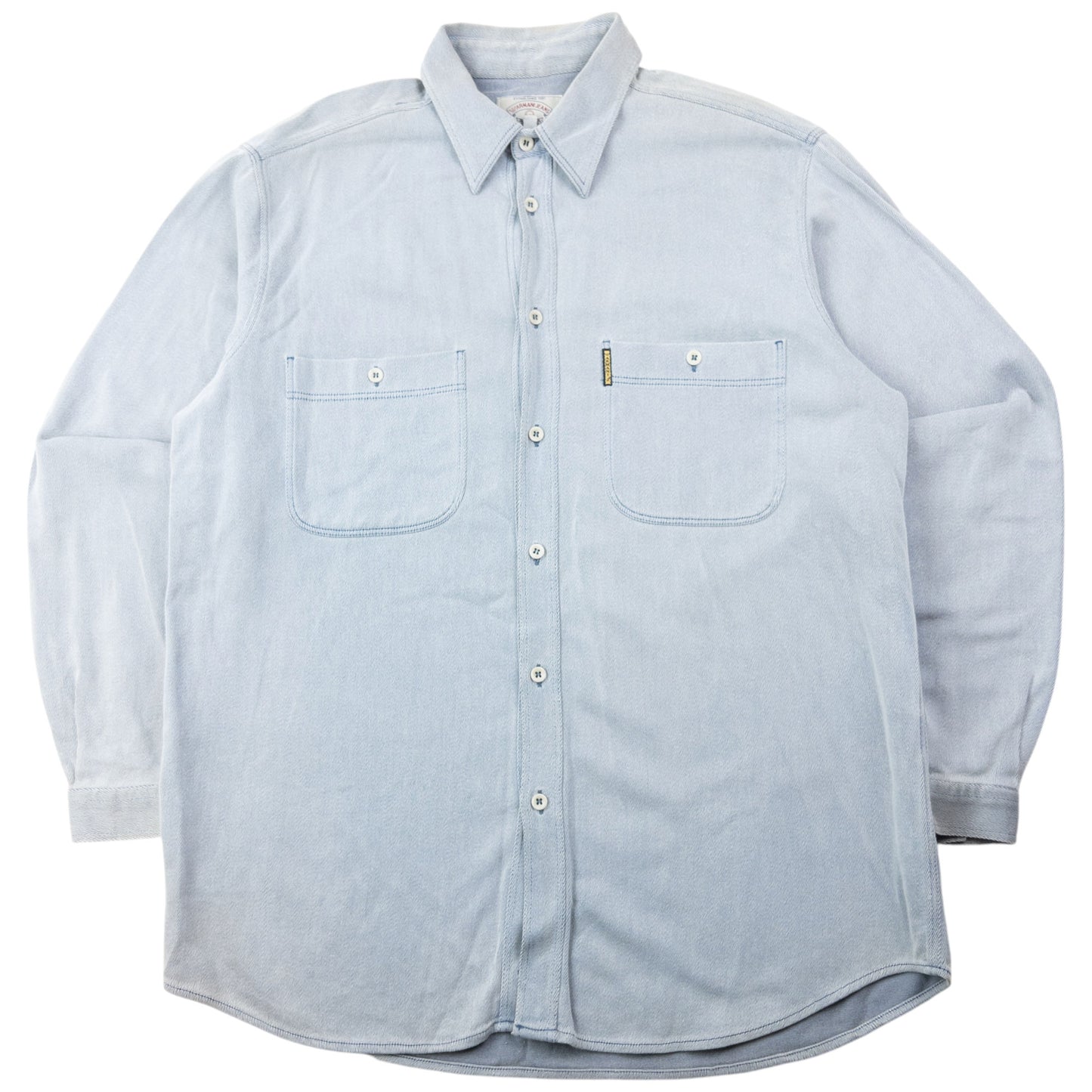 Vintage 90s Armani Jeans Long Sleeve Button Up Shirt Size L