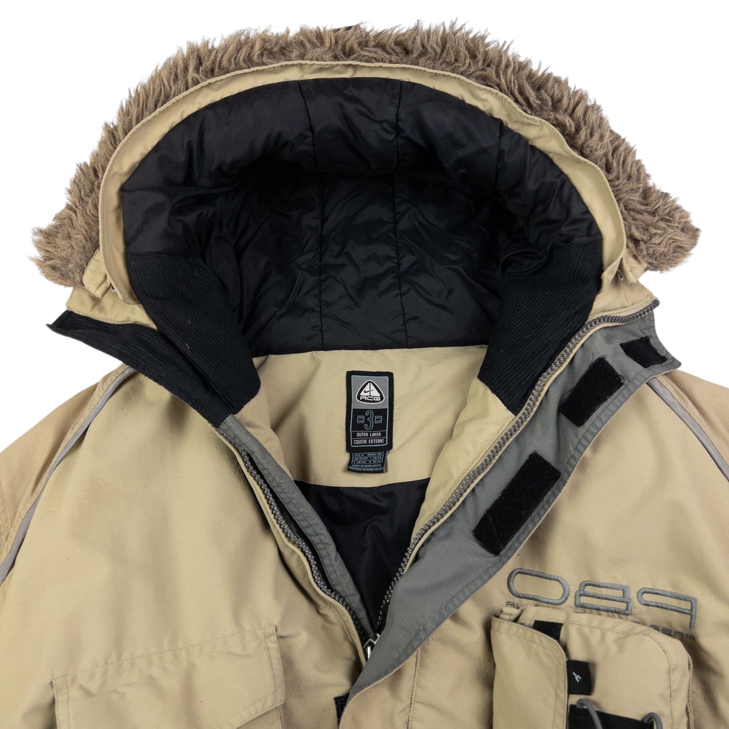 Vintage Nike ACG 089 Fur-Hood Cargo Jacket Size XL
