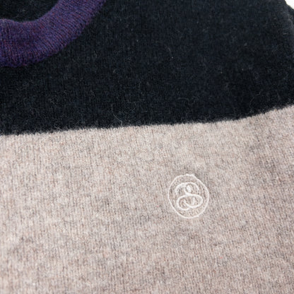 Vintage 2000s Stussy Striped Wool Jumper Size XS