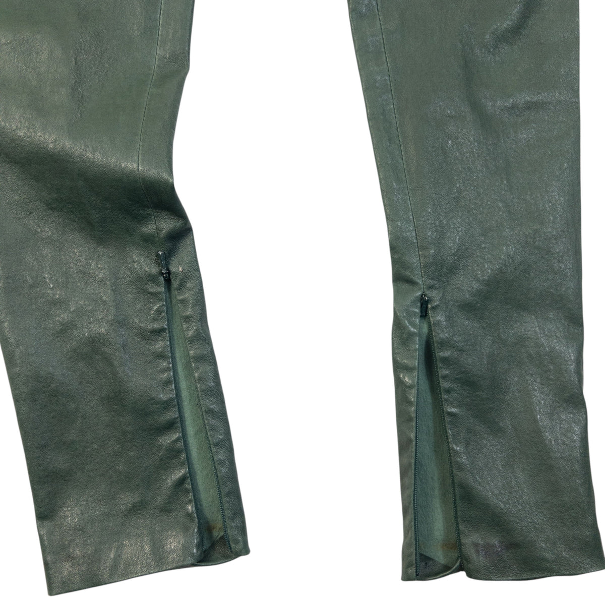 Vintage 2013 Balenciaga Zip Cuff Leather Trousers Womens Size W29