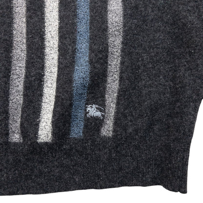Vintage Burberry Wool Striped Turtleneck Jumper Size M