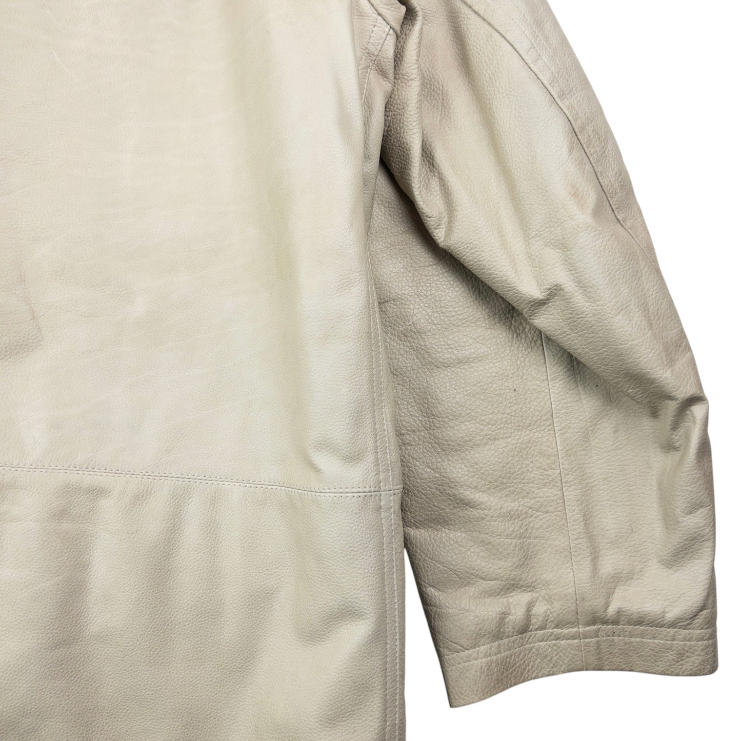 Vintage 90s Versace Istante Button Up Leather Jacket Size XL