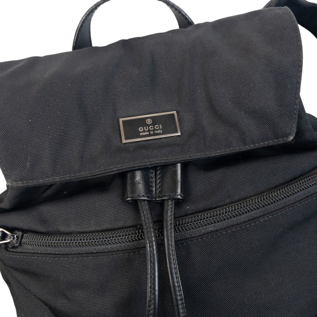 Vintage 2000s Gucci Bucket Backpack in black, photo 7