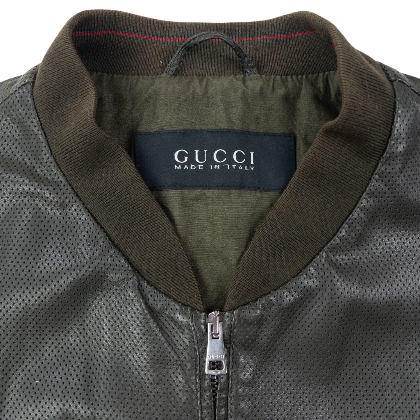 Vintage 2000s Gucci By Tom Ford Leather Bomber Jacket Size M