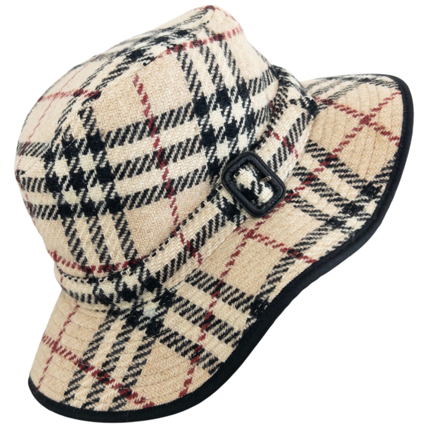 Vintage 2000s Burberry Nova Check Buckle Bucket Hat Size M