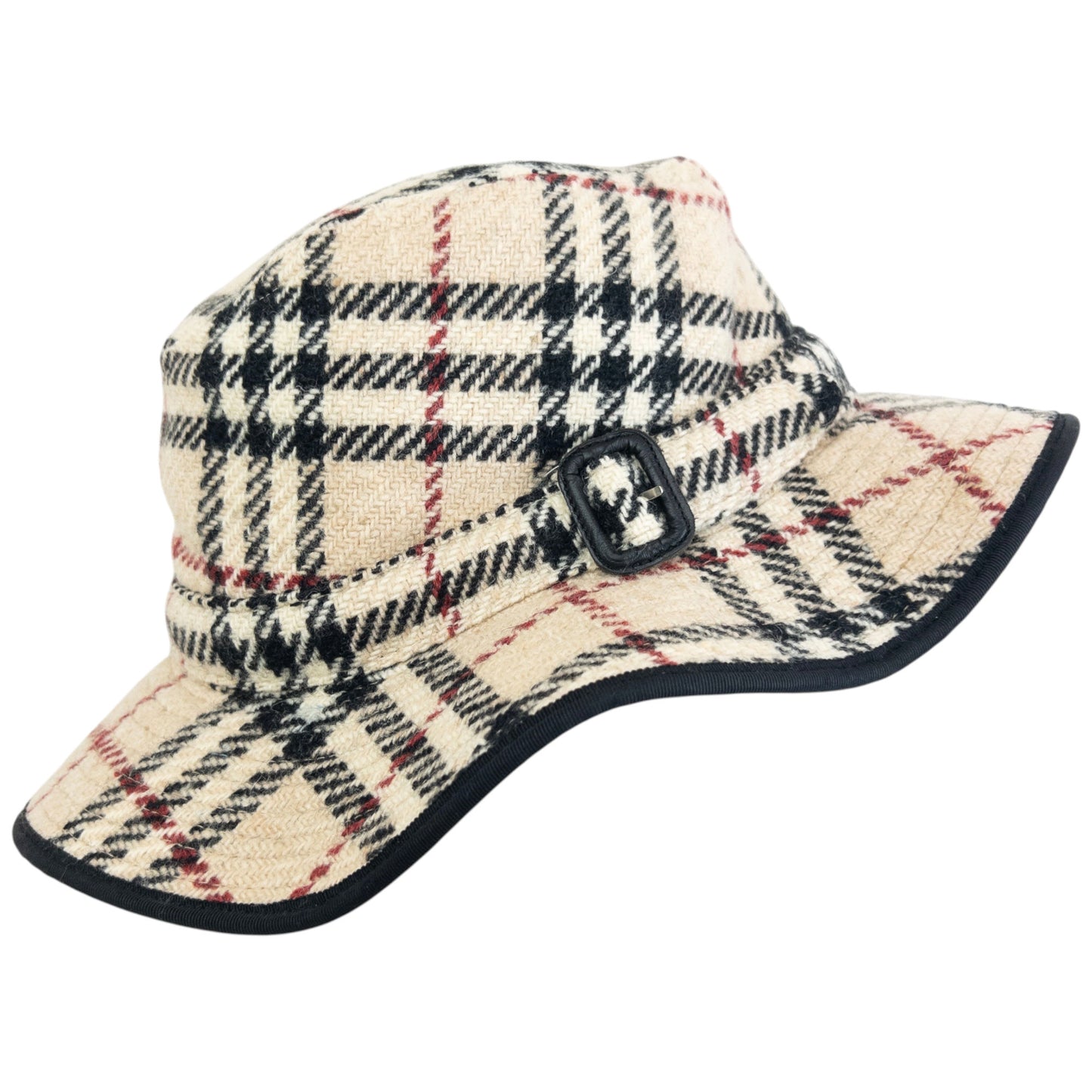 Vintage 2000s Burberry Nova Check Buckle Bucket Hat Size M