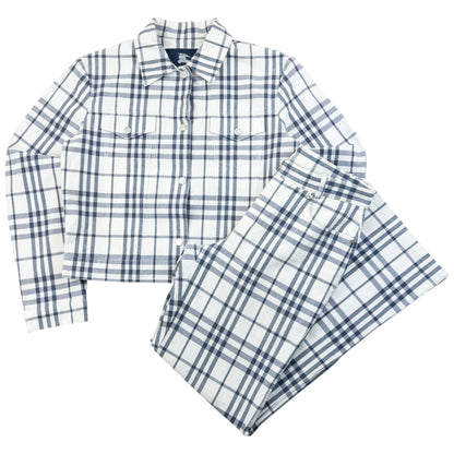 Vintage 2000s Burberry Nova Check Jacket & Trousers Set Womens Size M