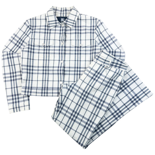 Vintage 2000s Burberry Nova Check Jacket & Trousers Set Womens Size M