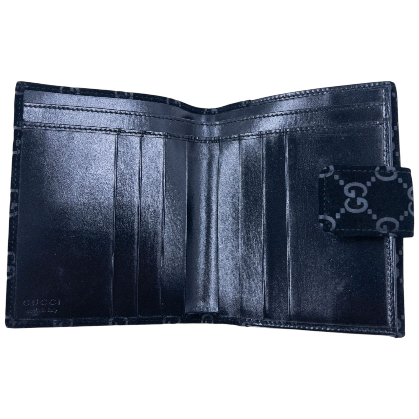 Vintage 2000s Gucci Monogram Suede Wallet