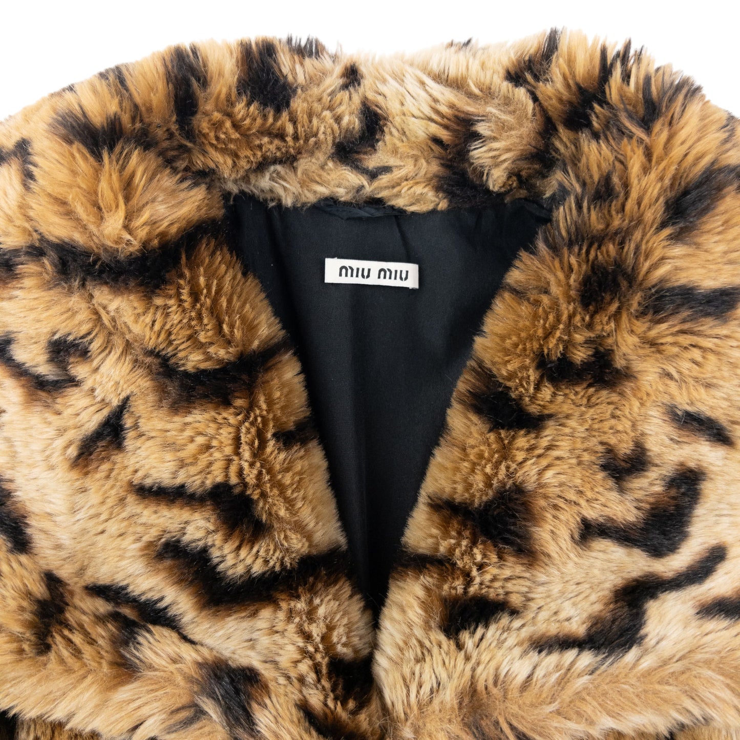 Vintage Miu Miu Faux Fur Leopard Print Jacket Womens Size S