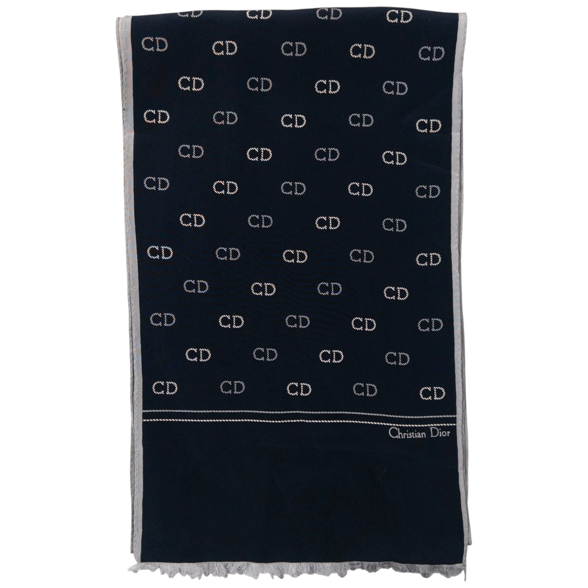 Vintage Dior Monogram Silk Scarf