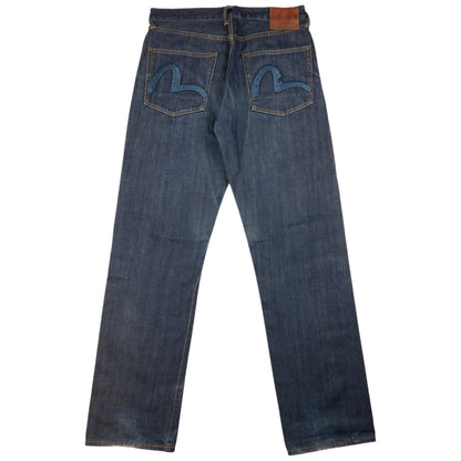 Vintage Evisu Double Gull Embroidered Japanese Denim Jeans Size W32