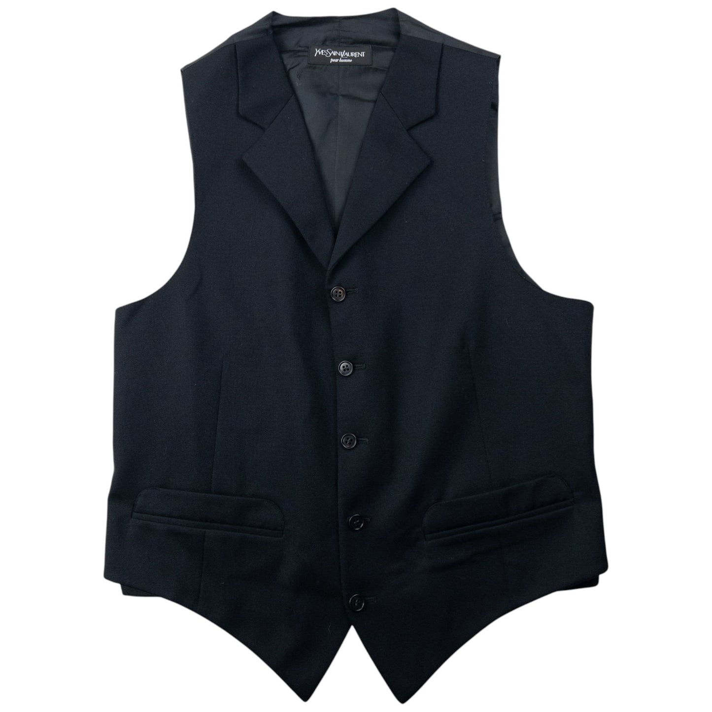 Vintage 90s YSL Yves Saint Laurent Three Piece Wool Suit Set Size M