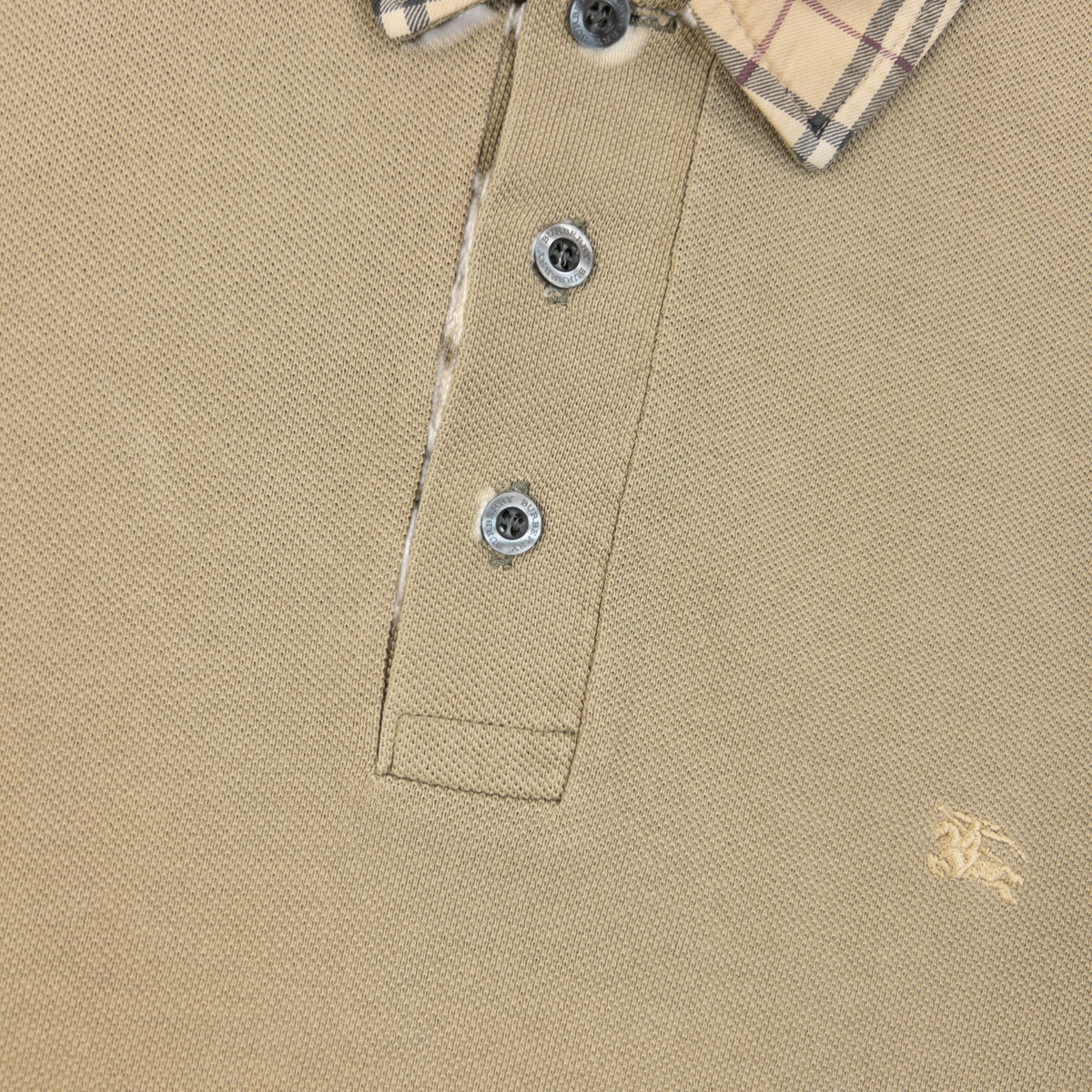 Vintage 2000s Burberry Nova Check Collar Polo Shirt Size L