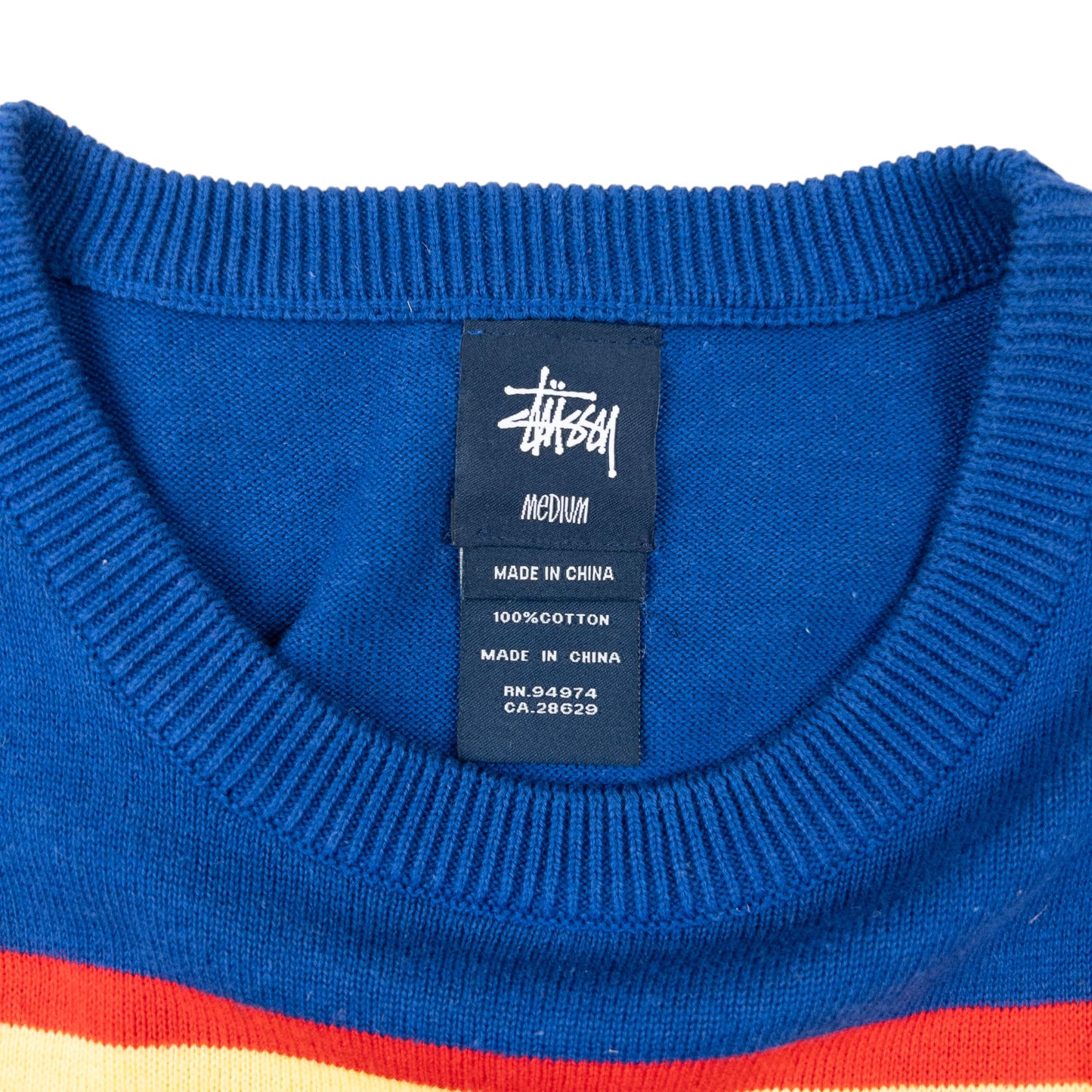 Vintage 2000s Stussy Striped Jumper Size M