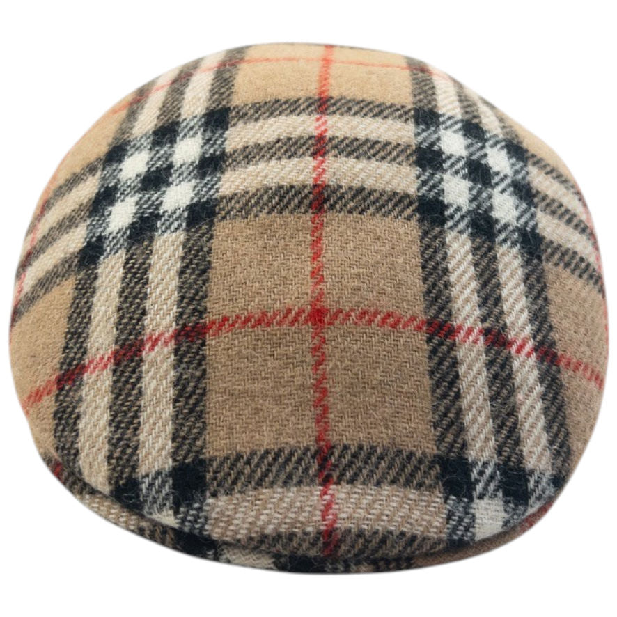 Vintage 90s Burberry Nova Check Structured Flat-Cap Hat