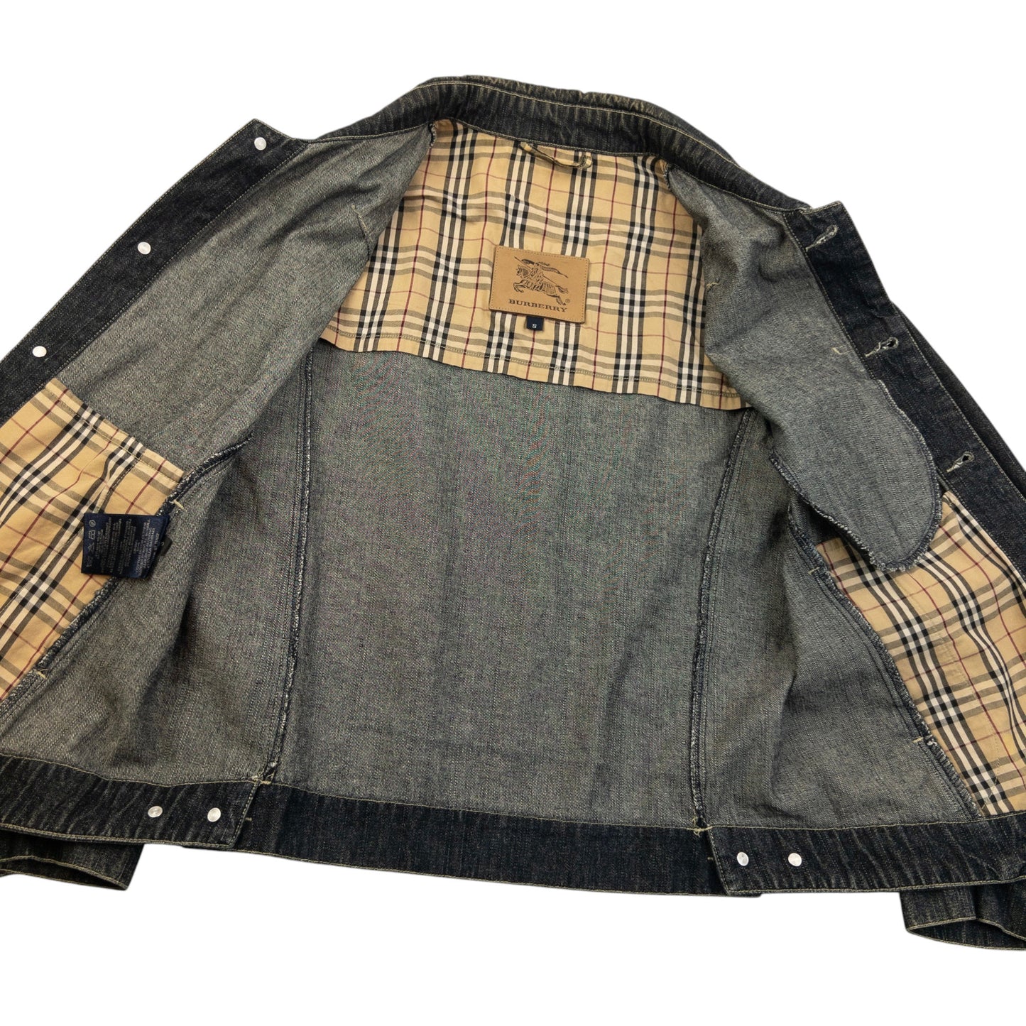 Vintage 2000s Burberry Button Up Denim Jacket Womens Size S