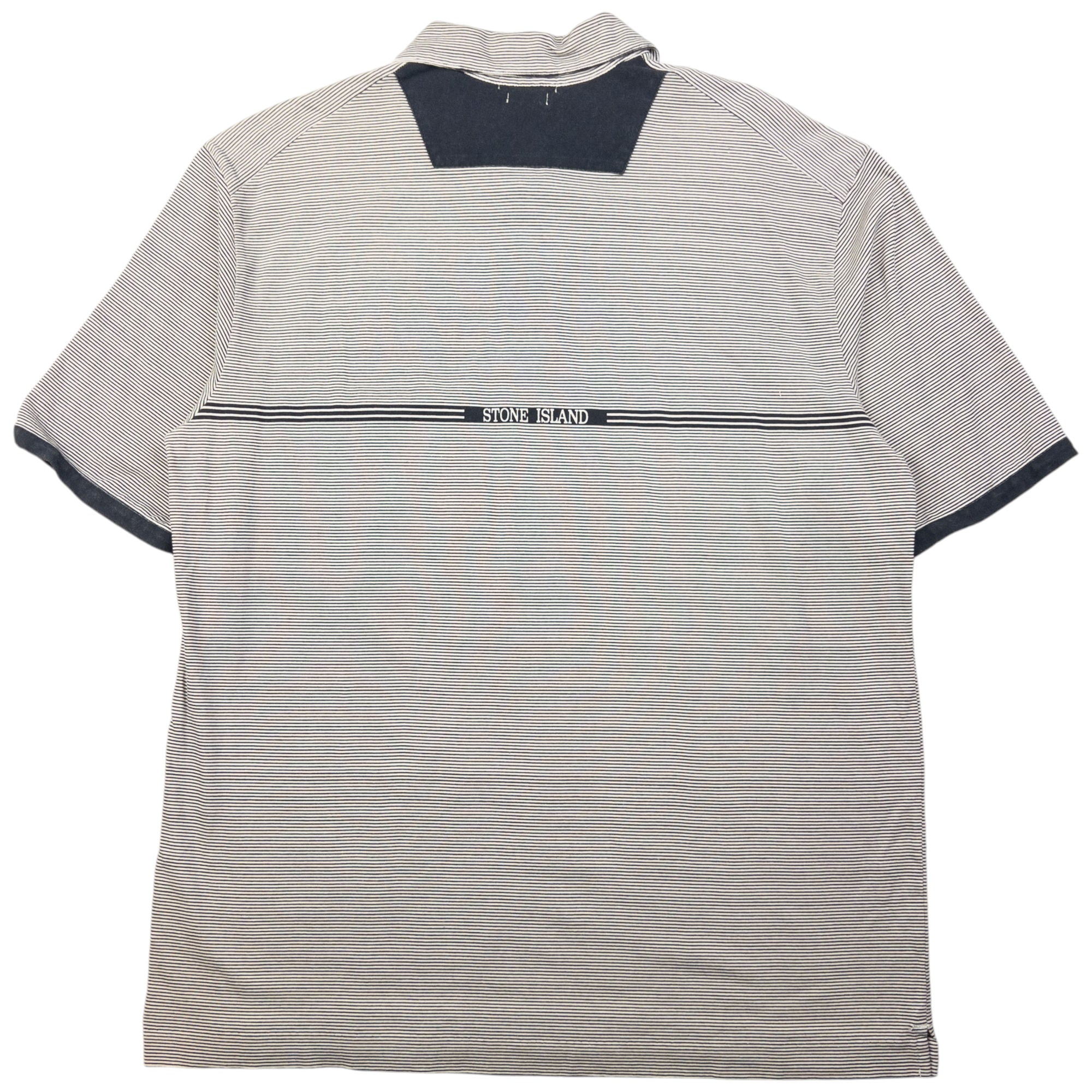 Vintage Stone Island Striped Polo Shirt Size M
