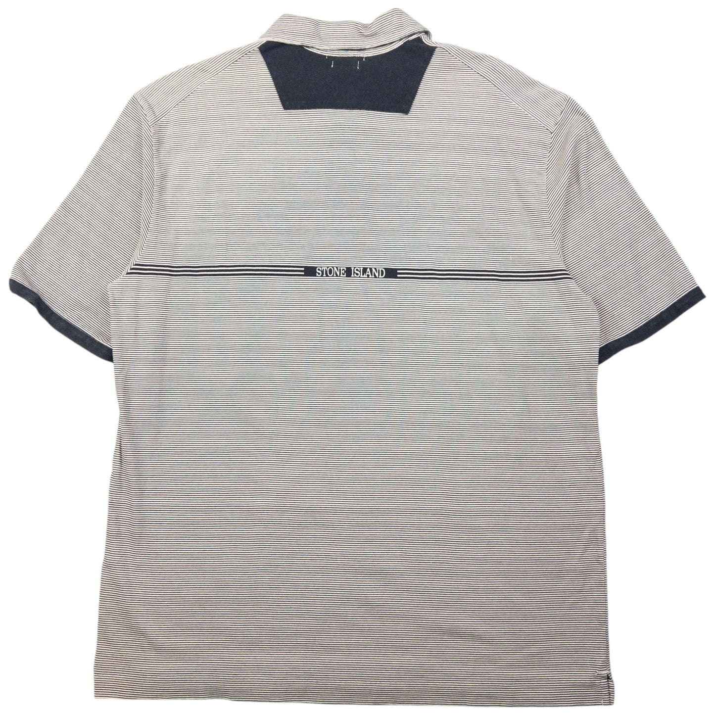 Vintage Stone Island Striped Polo Shirt Size M