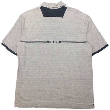 Vintage Stone Island Striped Polo Shirt Size M