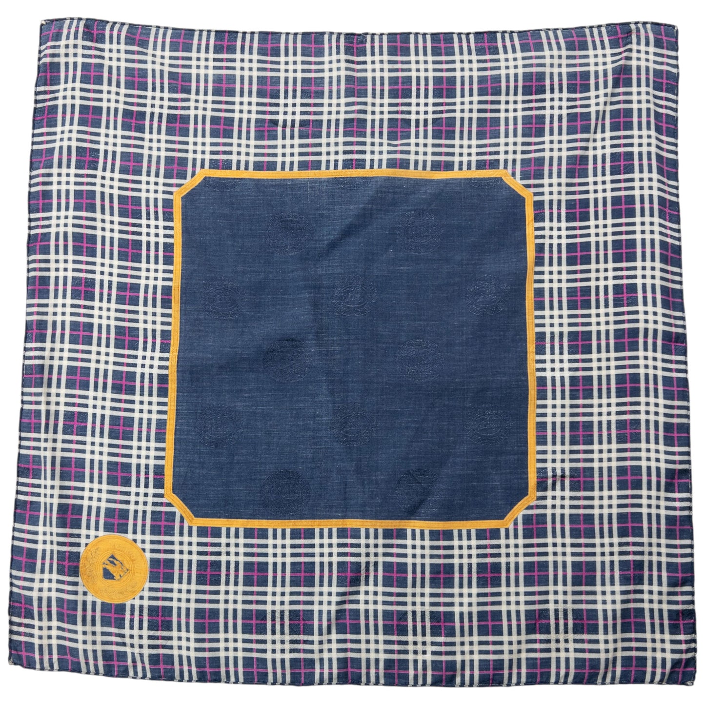 Vintage 90s Burberry Nova Check Silk Scarf