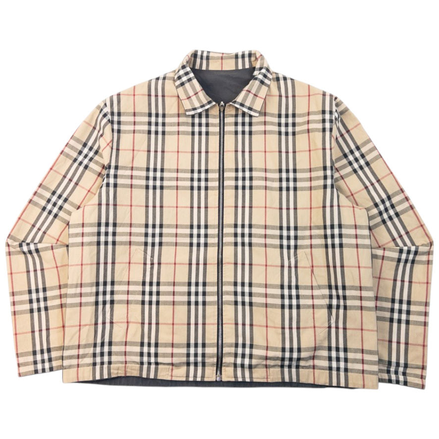 Vintage 2000s Burberry Nova Check Reversible Harrington Jacket Size L