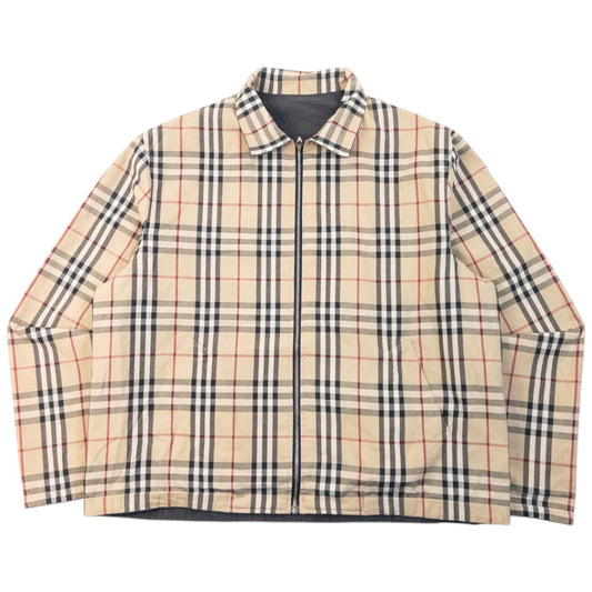 Vintage 2000s Burberry Nova Check Reversible Harrington Jacket Size L