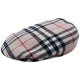 Vintage 80s Burberry Nova Check Wool Flat-Cap Hat Size M